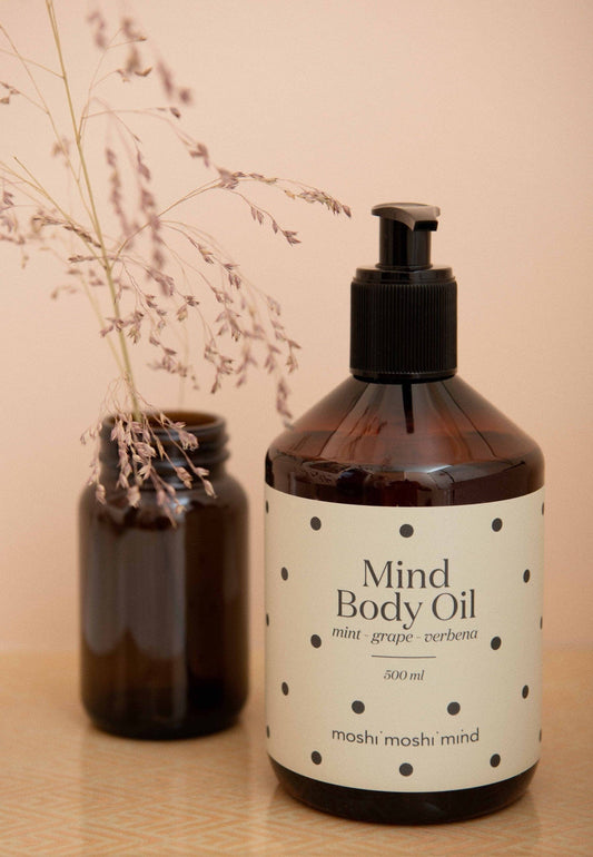 Body Oil med doft av druva, verbena och mynta