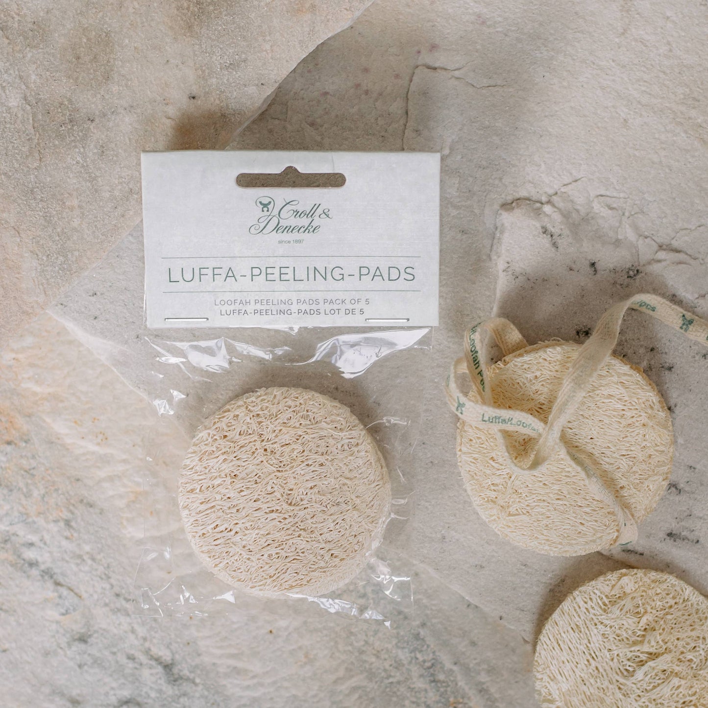 Loofah-peelingpads för ansiktet 5-pack