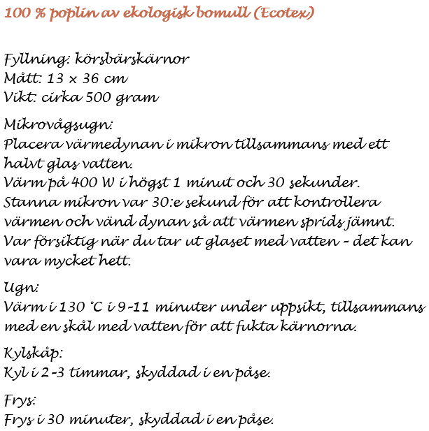 Värmekudde med fyllning av körsbärskärnor - Violette
