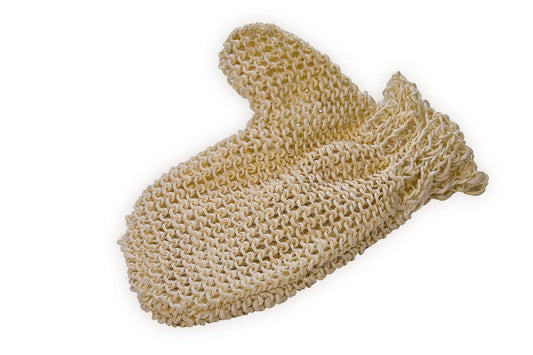 Massagehandske i sisal