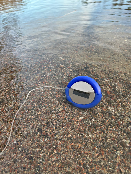 "Lilla Blå" - Digital termometer för vinterbadet från Viking