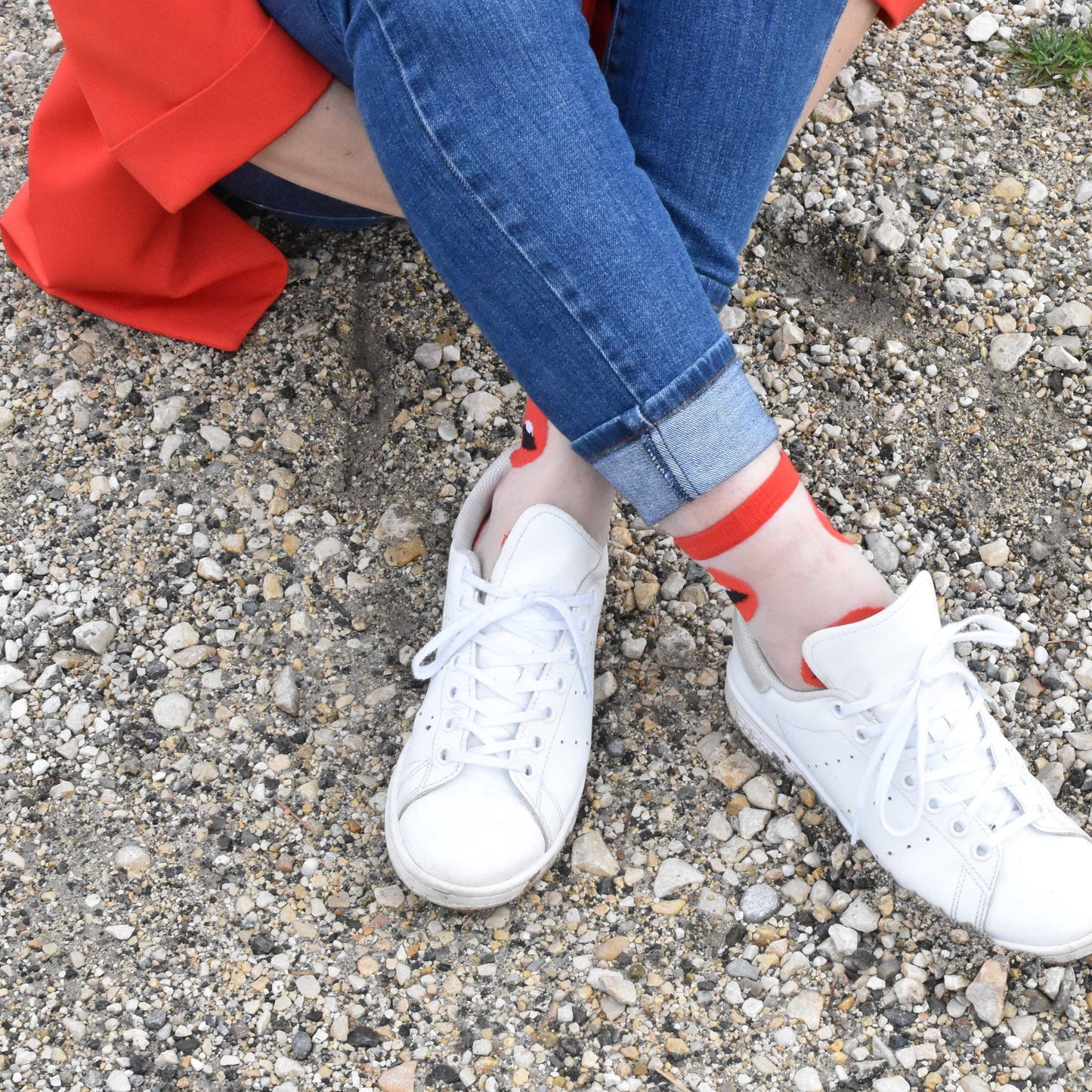 Sockette - Strumpor med röda läppar