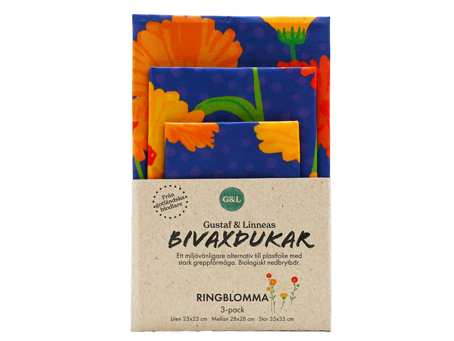 Bivaxdukar i 3-pack