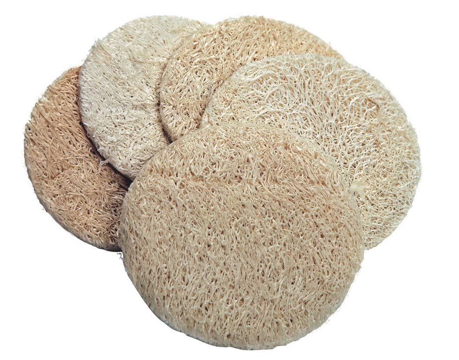 Loofah-peelingpads för ansiktet 5-pack
